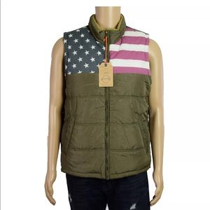 Weatherproof Vintage Olive Faux Sherpa Lined Vest